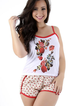 BABY DOLL LINDO E SUPER CONFORTÁVEL  SHORT EM TECIDO 100% ALGODÃO CAMISETA 100% POLIESTER.VIÉS DO SHORT COMBINANDO COM O VIÉS DA CAMISETA E COM O... 