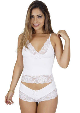 Produto composto por Camisete e calesson em microfibra com detalhe de renda extremamente confortável.Disponíveis nos tamanhos P, M e G.Composição 84%poliamida 16% elastano 