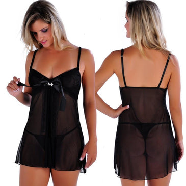 Camisola VerãoÉ uma linda camisola super feminina, feita toda com transparência e a delicadeza do tule e com lindo laço entremeio de cetim com um... 