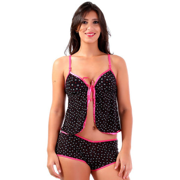  Kit de 5 Baby-dolls em liganete, ref C 24 Aline, este modelo tem abertura com fecho e lacinho de amarrar na frente.O Kit vai no... 