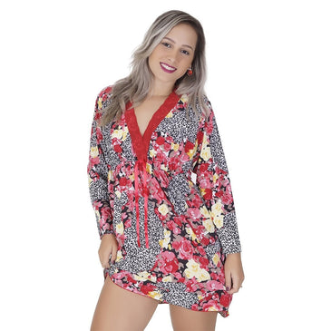 kit de 5 Camisolas manga longa, em liganete importada, muito confortável, durável e sensual. O Kit vem com a grade de tamanhos que você escolhe,... 