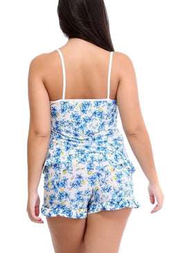 Short doll Estampado Tecido Liganet com detalhe em Tule.
  