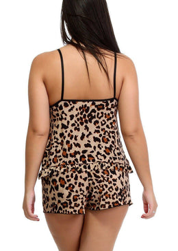 Short Doll em Liganet Estampada com renda. 