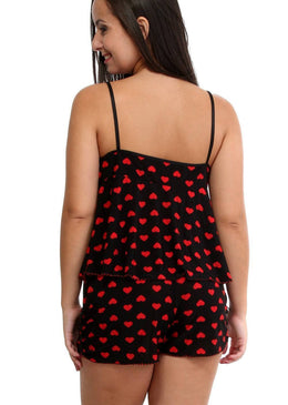 Short Doll em Liganet estampada com drapeado no Short e na blusa. 