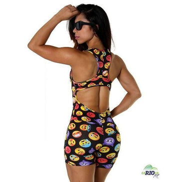 Macacão em tecido de poliéster sem bojo. Composição: 90% Poliéster 10% ElastanoMarca: Carioca Fit 