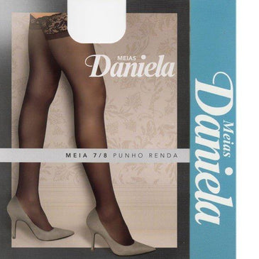 Indispensável para combinar com sua Lingerie Meia 7/8 com punho em renda que mantém a meia no lugar,dispensando o uso de ligas.garantindo o seu conforto  