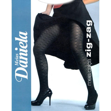 Meia Calça Zig-Zag - Mulheres que Sabem o que Querem! Tamanhos: M - Altura - 1.65 - 1.70 / Peso 50 - 65 / Manequim... 