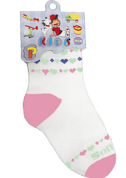 Meia para Meninas de Algodão S43-4501 / S44-4551 /S45-4601 Detalhes do ProdutoMeia para criança, de algodão, fina e macia, colorida, com desenhos infantis para meninas e... 