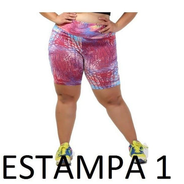 Bermuda Fitness Plus Size Estampada  Tamanho 46 A 58 Bermuda fitnss plus size ,uma tendência que veio para ficar.Confeccionado em Suplex de Poliester ,essa peça... 