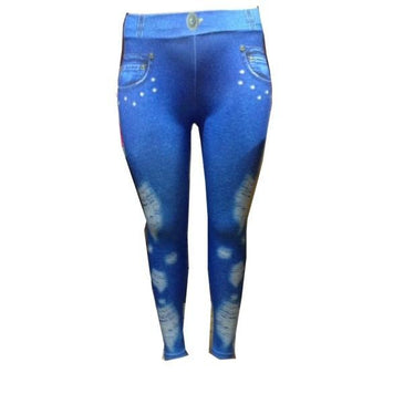 Calça fuso estampa jeans plus size, e a ultima moda nas academias, pois compõe look modernos e despojados! Com cos duplo, com elástico na cintura,... 