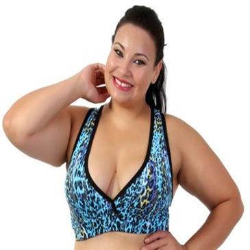 Top fitness plus size  estampado rosa escuro julia . tecido poliamida  , frente forrada e c/ recorte  , costa  c/ recorte nadador , top com cos... 