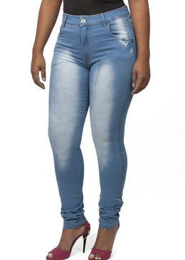 Calça Hot Theo Cintura Alta Feminina, com 66% Algodão, 32% Poliéster e 2%  Elastano  Ref: 2162 