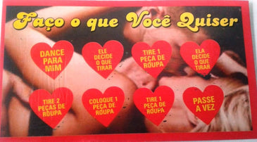 Jogo para brincar acompanhado. Para aquecer as preliminares, a raspadinha erótica traz combinações de ações sensuais. Kit com 3 RaspadinhasCom o auxilio de uma moeda ou... 