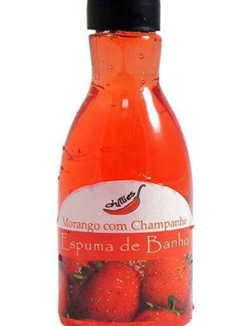 Morango com Champagne Modo de Usar:  Diluir a espuma de Banho Morango comChampagne na banheira cheia de água e agitaraté formar espuma abundante. Orientação ao Consumidor: Manter... 