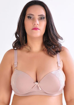Soutien de romantic lisa com renda no bojo, modelo básico, com elástico de 20mm embutido no cós, proporcionando mais segurança, bojo casquinha, arco, viés liso,... 