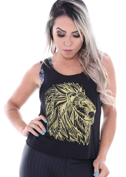 Descrição: Regata Curta Lion Feminina Coleção Hard Clothing Fit com Estampa na parte da frente em SilkScreen. Regata Fitness Feminina de Tecido Viscolycra de ótima qualidade com acabamento em FluFlu na... 