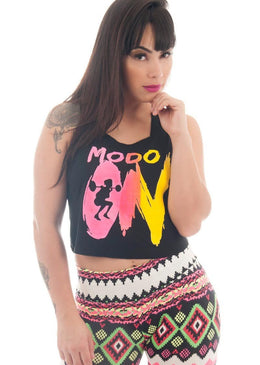 Descrição: Regata Feminina Cropped Com Estampa Modo On  em SilkScreen na Parte da Frente . Nossas estampas utilizam o material Plastisol deixando as estampas Emborrachadas, maior definição de imagem e... 
