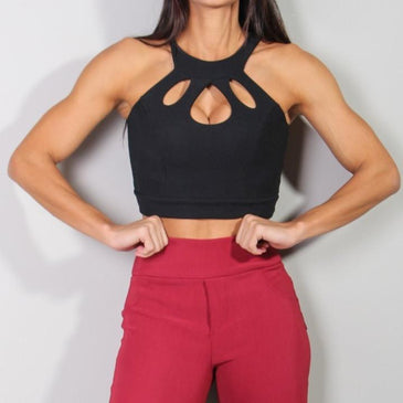 Top  em gorgurão liso. Não possui bojo. Marca: Carioca Fit Composição: 71% Algodão, 23% Poliamida e 6% Elastano  