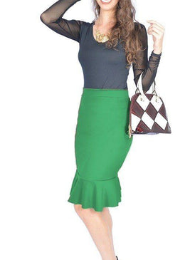 Saia sino babado peplum. A saia peplum é delicada e pode ser uma ótima aliada na hora de moldar a sua silhueta.O modelo sino não... 