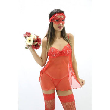 Ideal para momentos de intimidade e é apaixonante. Solte sua imaginação e o fogo que há em você. Faça da sua noite inesquecível! Tecido: Nylon 20 e renda Camisola... 