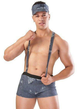 Fantasia mecânico. Acompanha sunga com suspensório e viseira.Na compra de uma fantasia da linha masculina ganhe de brinde 1 (um) Gel Comestível para sexo oral... 