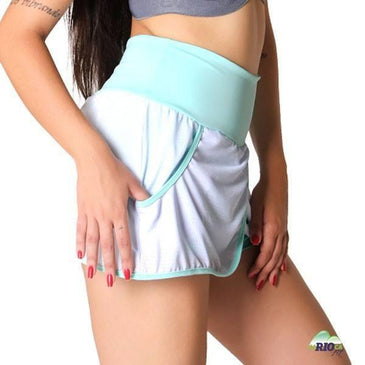 Short saia em tecido 