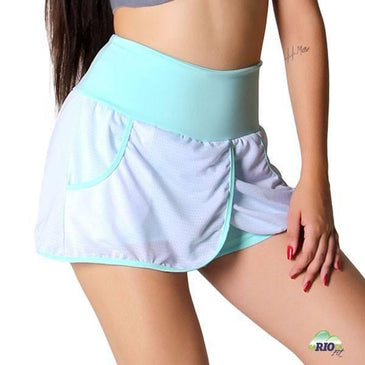 Short saia em tecido 