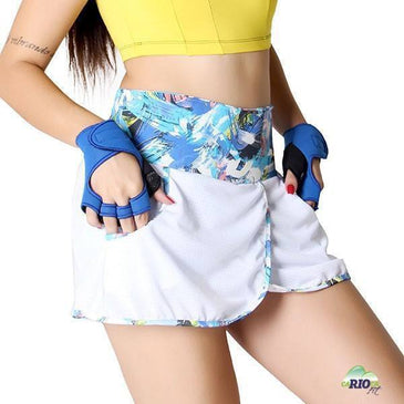 Short saia em tecido 