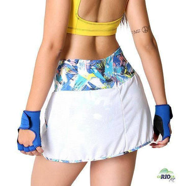 Short saia em tecido 