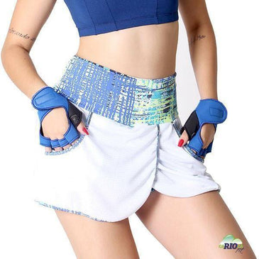 Short saia em tecido 