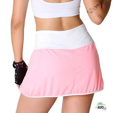 Short saia em tecido 