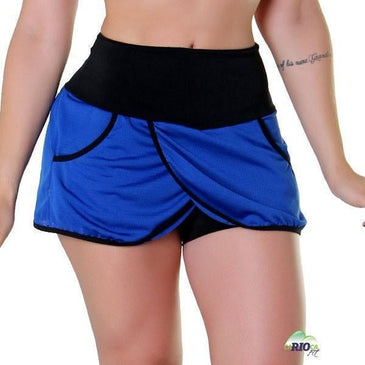 Short Saia Dry com bolsos em tecido dry de poliéster.Fabricante: FitmodaComposição: Saia: 100% Poliéster                   Short: 90% Poliéster... 