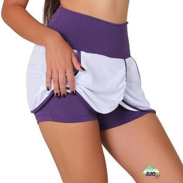 Short Saia Dry de poliéster.Marca: Carioca FitComposição short de baixo: 90% Poliéster 10% Elastano Composição da Sainha: 100% Poliéster 