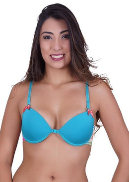 Com designer diferenciado com a parte de trás toda em renda trabalhada multicolor combinando com o bojo, as alças são fixas e reguláveis e fecho... 