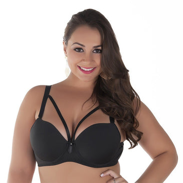  Soutien Strappy Bra Plus Size Class Lingerie. Soutien com alças largas para melhor conforto e sustentação dos seios. Fecho colchetes nas costas com 3... 