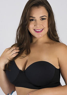 SUTIÃ TOMARA QUE CAIA PLUS SIZE COM ALÇA REMOVÍVEL, REFORÇADO EM CETINETE POWER, COM CÓS, COLCHETES E ALÇAS LARGOS, PARA MUITA SUSTENTAÇÃO E CONFORTO.ACOMPANHA EXTENSORES.  