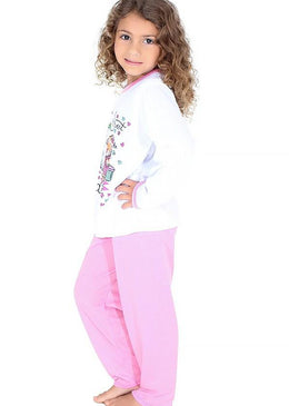 O pijama longo infantil em malha é um conjunto super confortável, que proporcionará excelentes noites de sonos para as pequenas. A calça possui modelo soltinho,... 