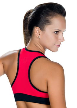 Top Fitness Poliamida Torcida Dragões da Real, modelando o corpo feminino para correr, caminhar, malhar na Academia, no Crossfit, Funcional, nas aulas de Pilates, Ioga,... 