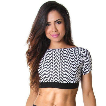 Cropped  em suplex de poliamida Santa Constância e elástico largo nas costas e no cós	sem bojo. Marca: Carioca FitComposição: 90% Poliamida e 10% Elastano 