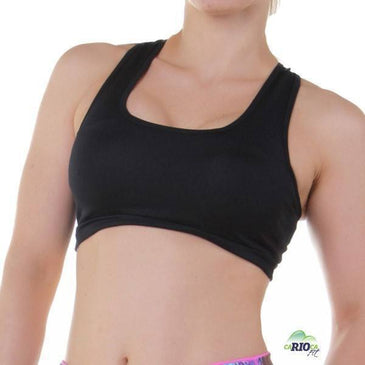 Top com bojo e alças cruzadas nas costas. 
Fabricante: Carioca Fit
Composição: 90% Poliéster 10% Elastano 