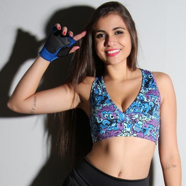 Top Fitness Academia de poliéster estampado, Fabricante: Carioca FitComprosição: 90% Poliéster e 10% Elastano  