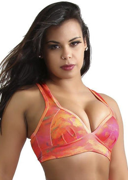 Top Fitness Bojo Ione Suplex EstampadoMalhe com estilo! Possui corte nadador nas costas, alças largas com acabamento em viés do próprio tecido em todo o decote. Acabamento... 