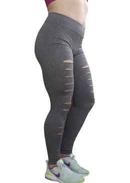 Kit composto por; 1 Calça Legging Rasgada PRETO1 Calça Legging Rasgada CINZA CALÇA EM SUPLEX DE POLIÉSTER Cós Duplo Alto com Elástico de 3cm trazendo conforto e segurança.Costura... 