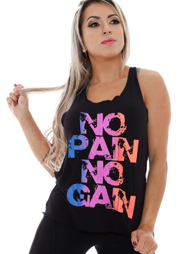 Descrição: Regata Longa No Pain No Gain Feminina Coleção Hard Clothing Fit com Estampa na parte da frente em SilkScreen. Regata Fitness Feminina de Tecido Viscolycra de ótima qualidade com... 
