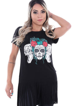 Descrição : T - Shirt Feminina Coleção La Bout de Tecido Poliéster com estampa sublimada na parte da frente tigre, manga curta e acabamento em todas... 